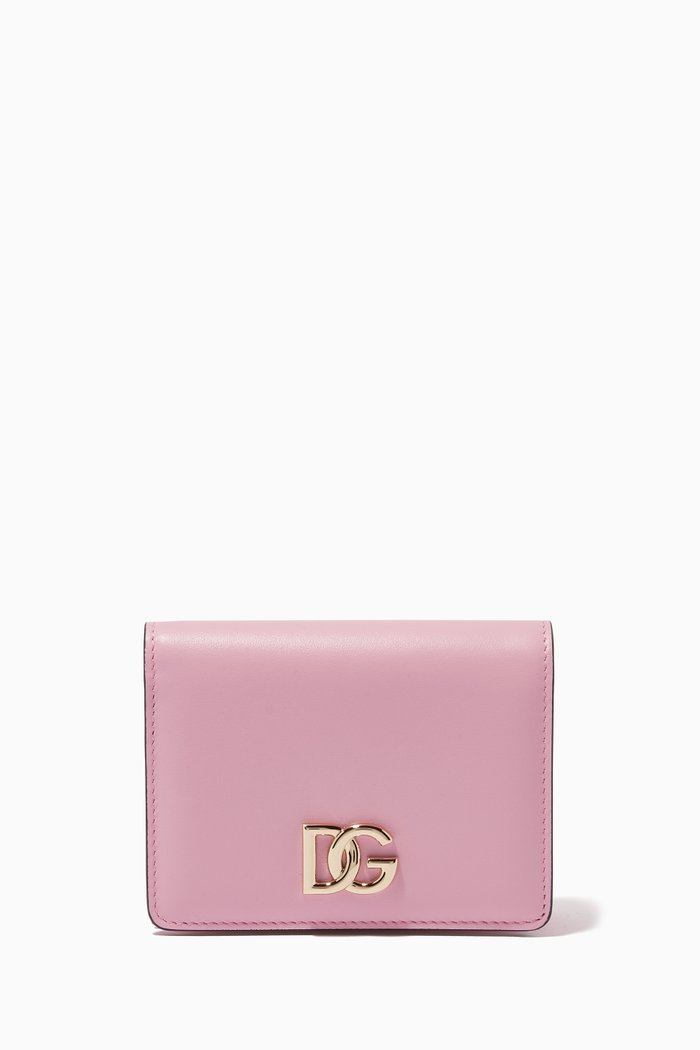 

DG Wallet in Dauphine Calfskin Leather, Pink
