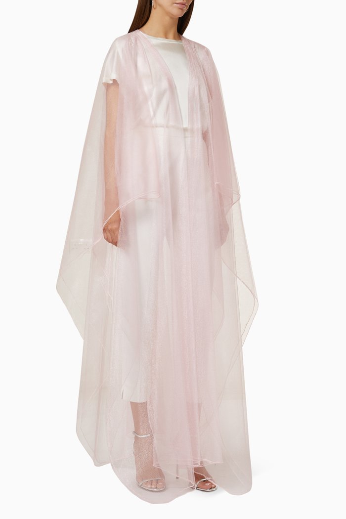 

Tulle Wedding Abaya, Pink