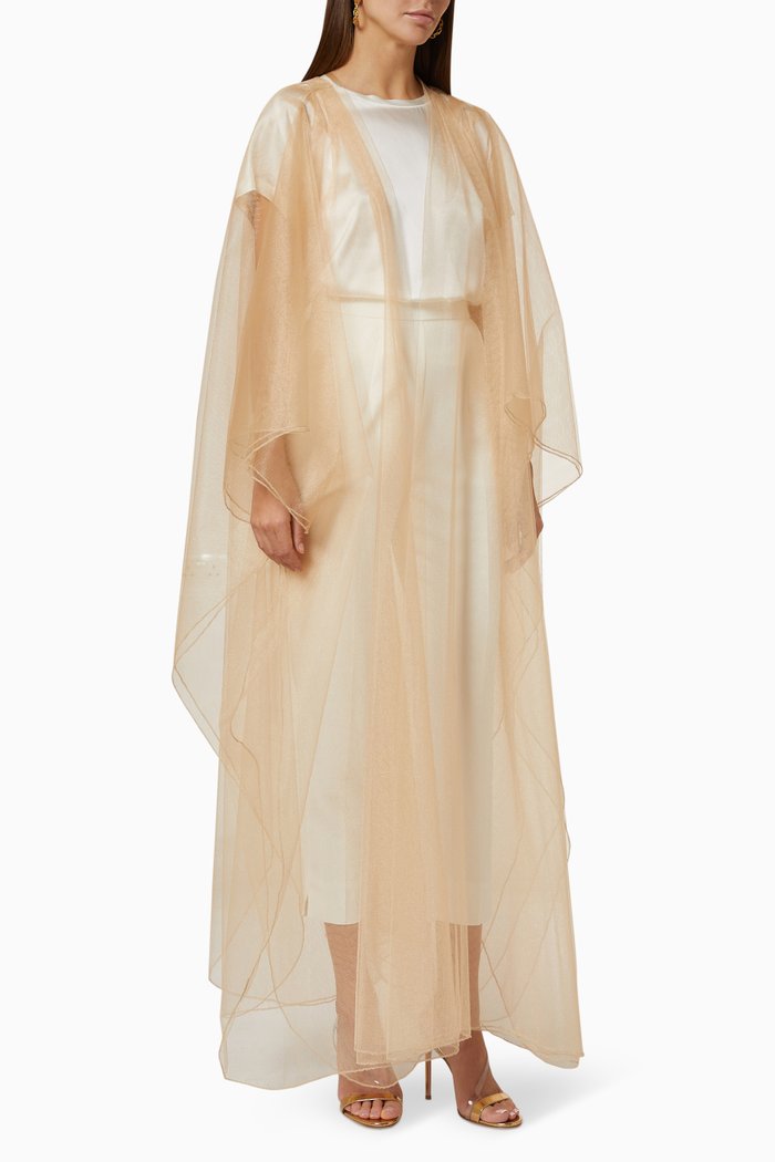 Tulle Wedding Abaya, Neutral