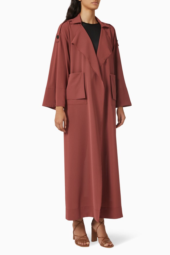 Summer Trench Abaya, Rose gold