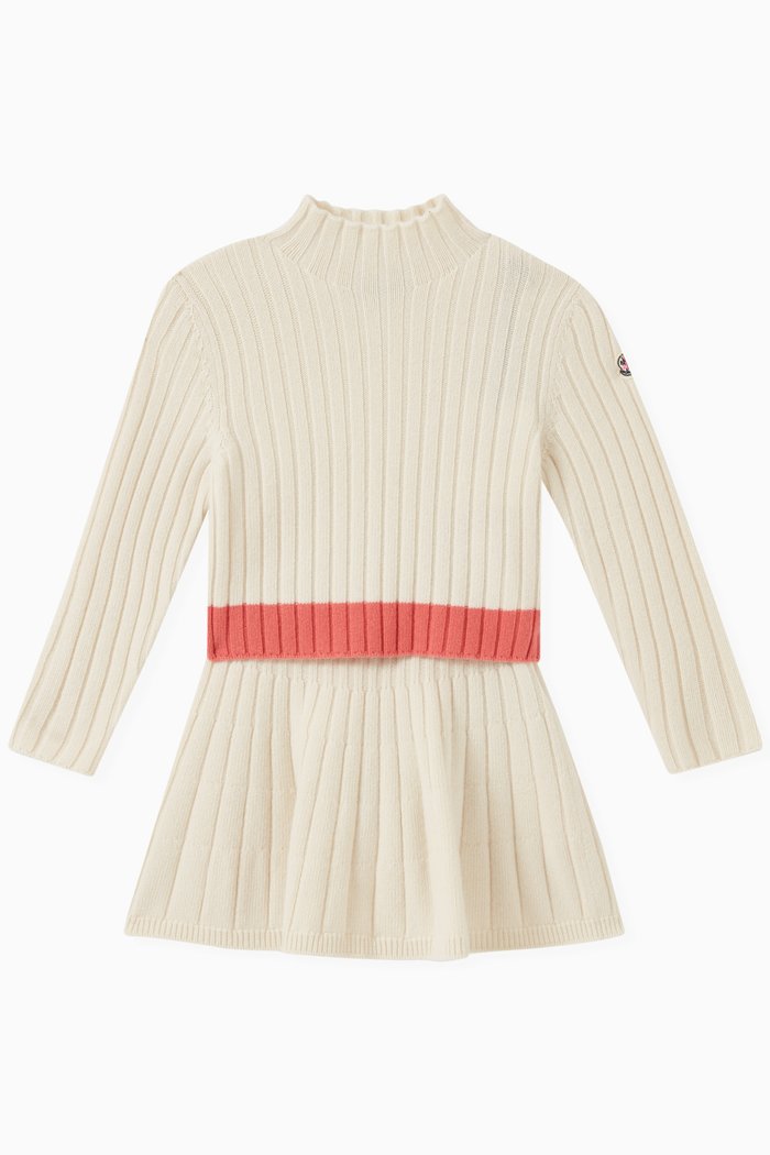 

High-neck Top and Skirt Set, Neutral