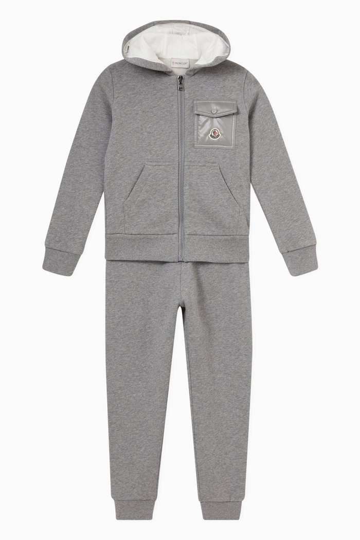 

Pocket Tracksuit Set in Cotton Jersey, Grey
