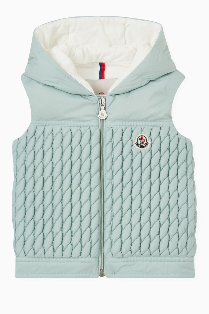 Logo Ulle Vest in Polyamide, Blue