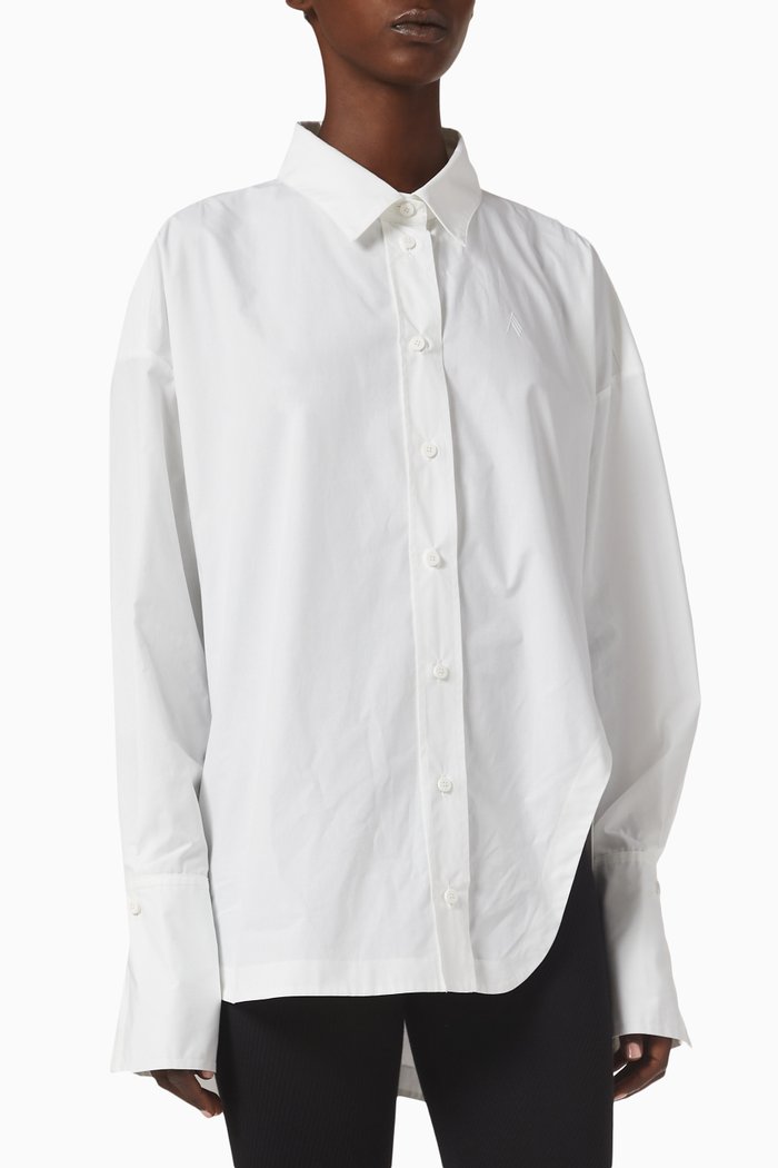 

"Diana" Shirt in Cotton Poplin, White