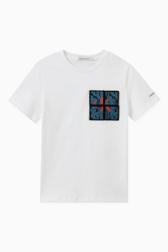 

Velcro Logo T-shirt in Cotton, White