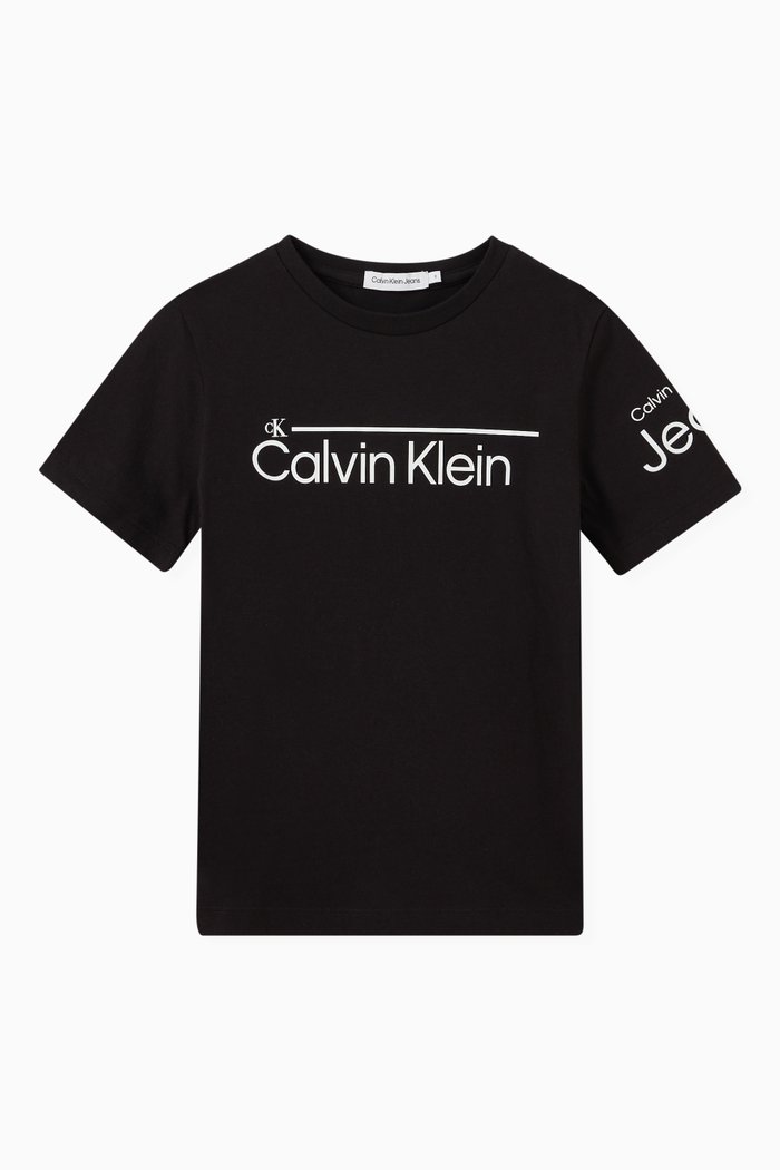 

Institutional Logo T-shirt in Cotton, Black