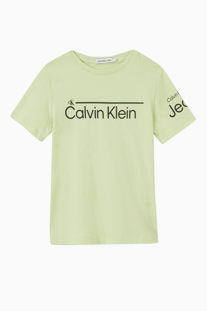Institutional Logo T-shirt in Cotton, Green