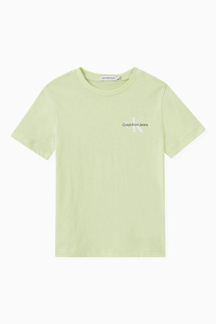 

Monogram Logo Print T-shirt in Cotton, Green