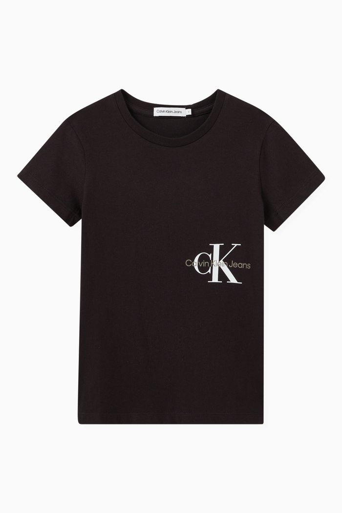 

Logo Print T-shirt in Cotton, Black