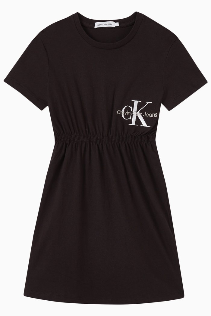 

Logo Dress in Cotton, Black