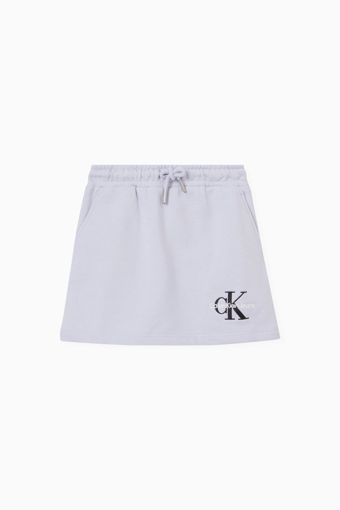 

Logo Skirt in Organic Cotton Terry, Purple