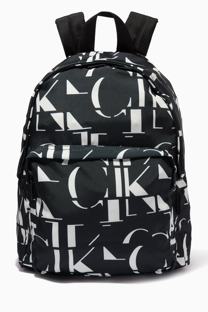 

Monogram Backpack in Recycled Fabric, Black