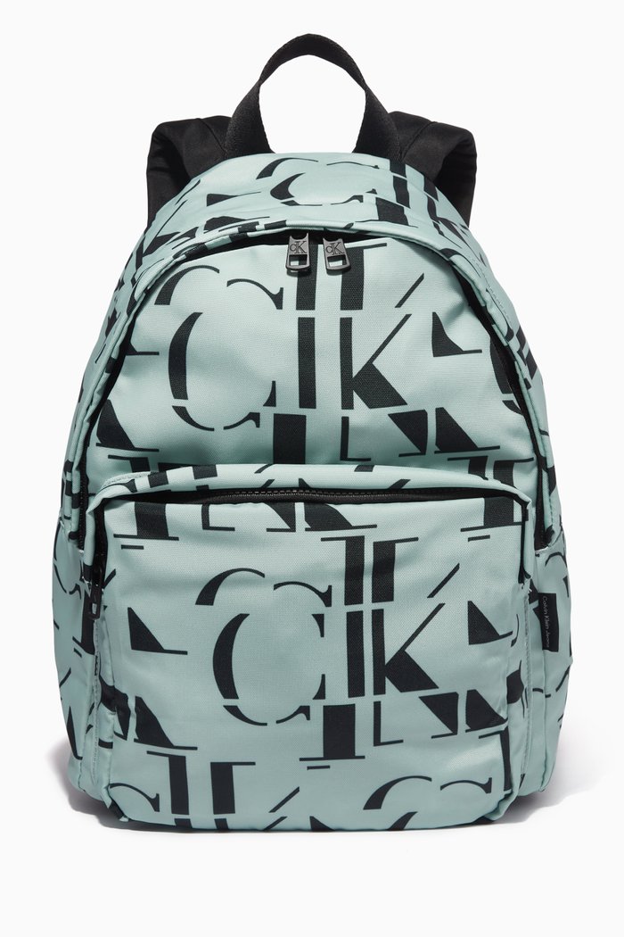 

Monogram Backpack in Recycled Fabric, Blue