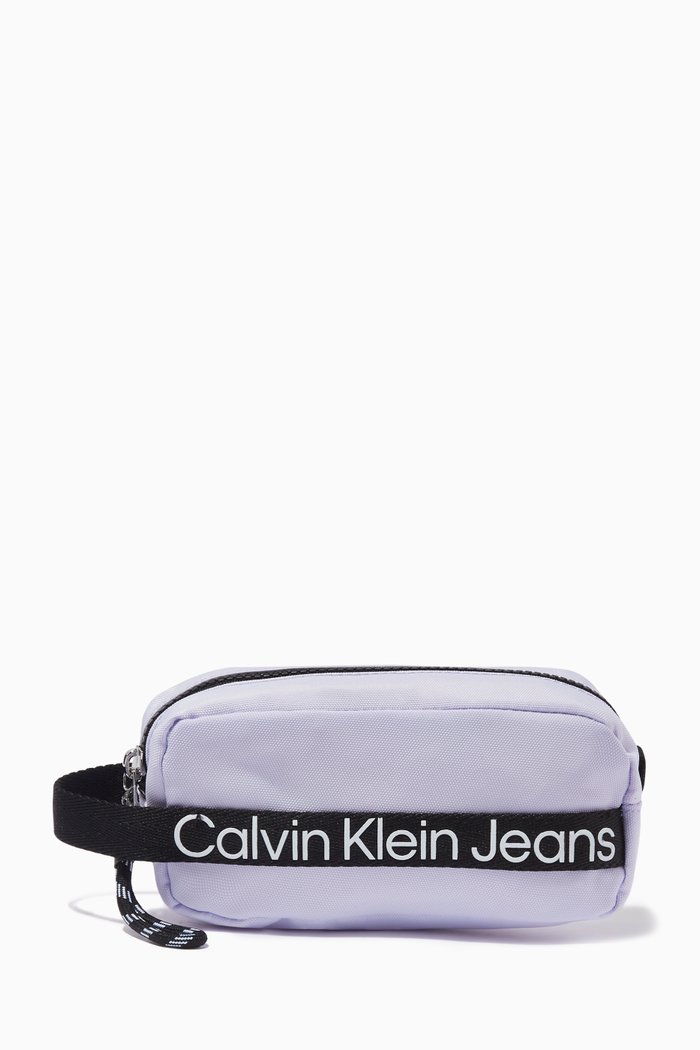 

Back to School Logo Pencil Case in Recycled Canvas, Purple