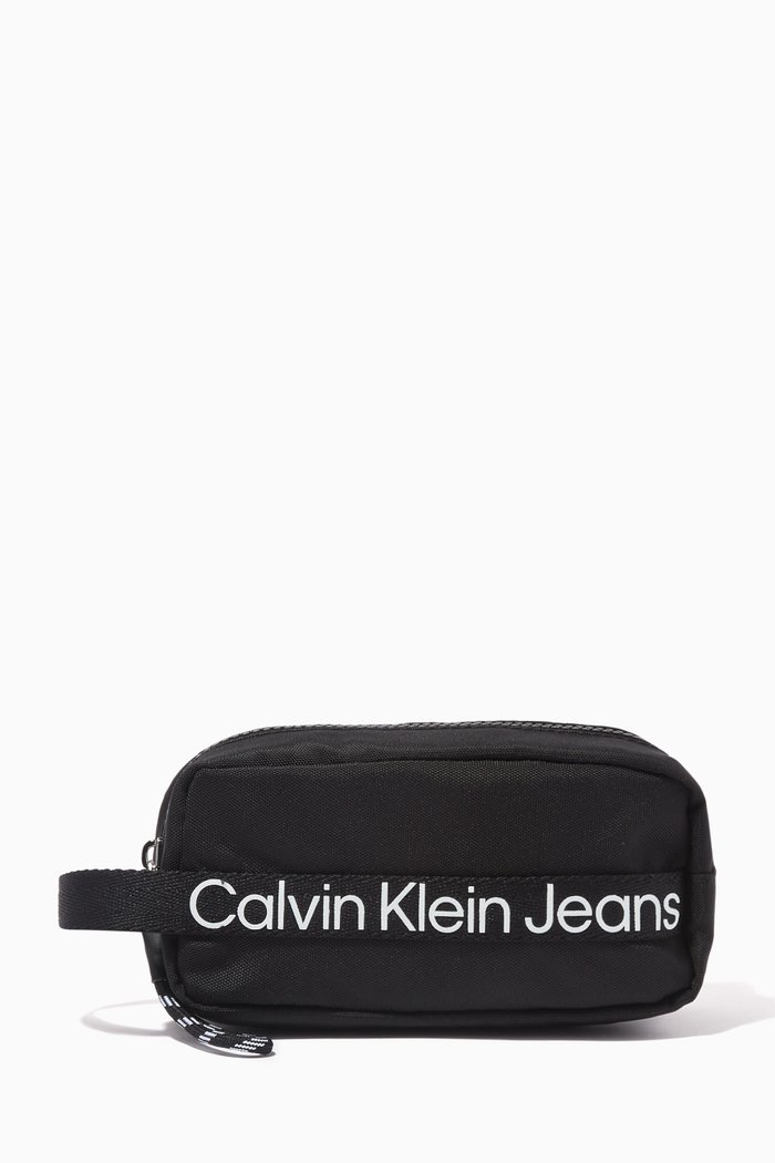 

Back to School Logo Pencil Case in Recycled Canvas, Black