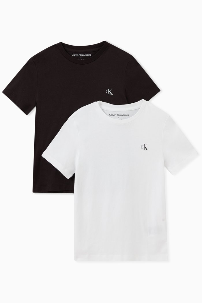

2-Pack Monogram Logo T-shirt in Cotton, Multicolour