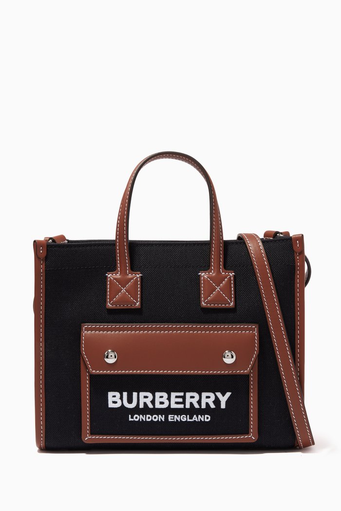 

Freya Mini Tote Bag in Canvas, Black