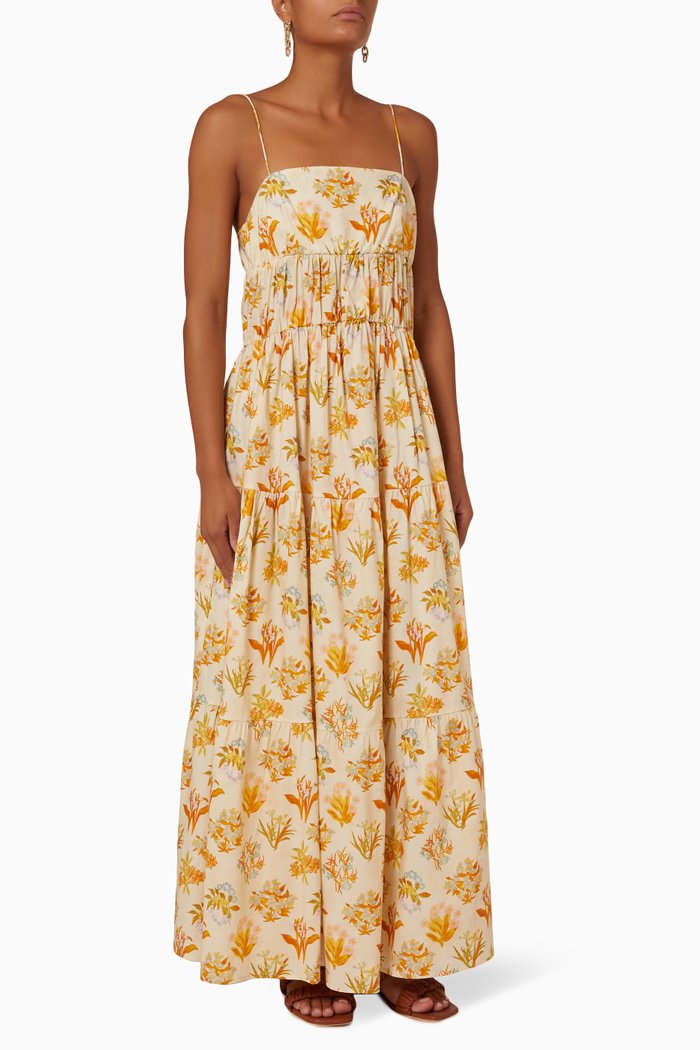 

Marigold Midi Dress in Stretch Cotton Poplin, Neutral