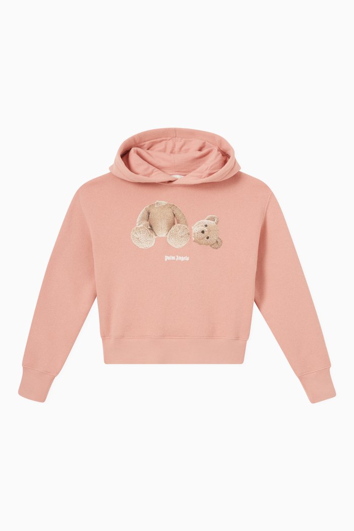

Teddy Bear Hoodie in Cotton, Pink