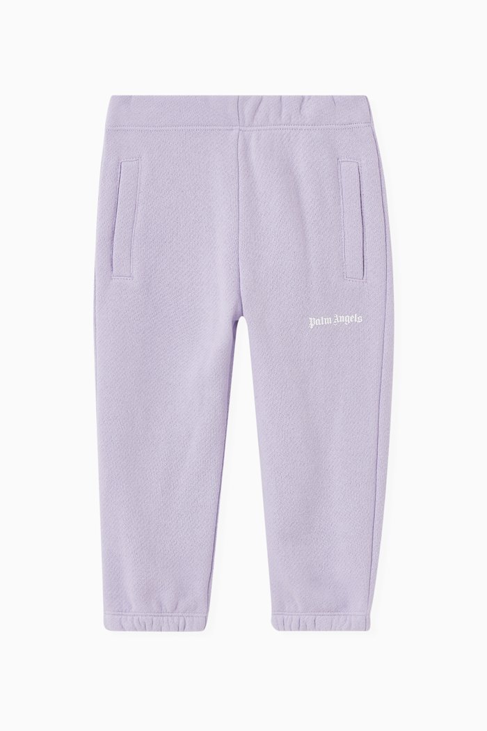 

Logo Print Sweatpants in Cotton, Purple