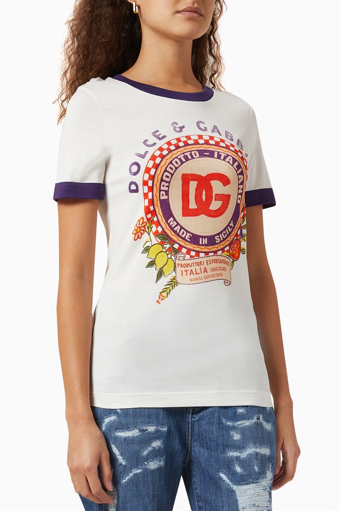 

DG Logo T-shirt in Jersey, White