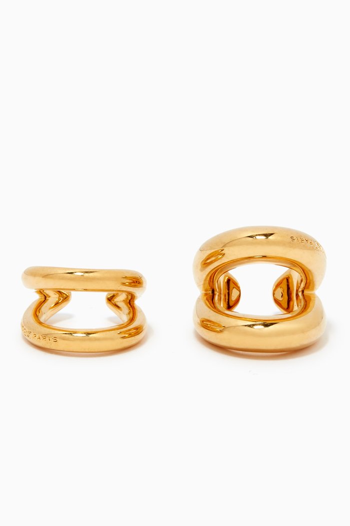 

V Cuff Earrings in Brass, Set of 2, Gold