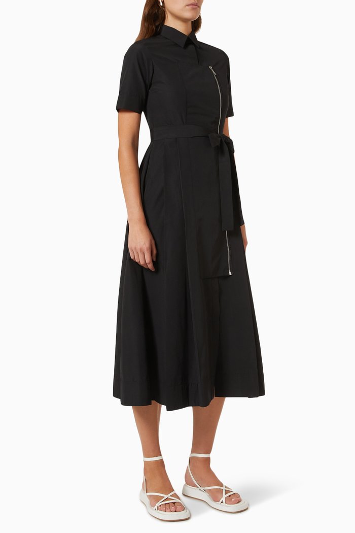 Bella Dress in Poly Cotton, Black