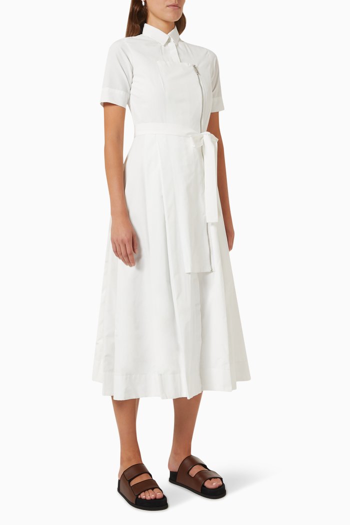 

Bella Dress in Poly Cotton, White