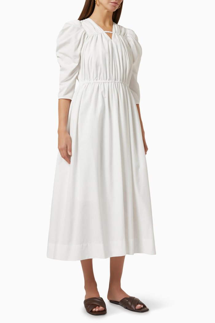

Jolie Dress in Poly Cotton, White