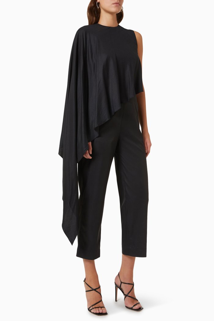 

Lucy Jumpsuit in Terry Rayon, Black