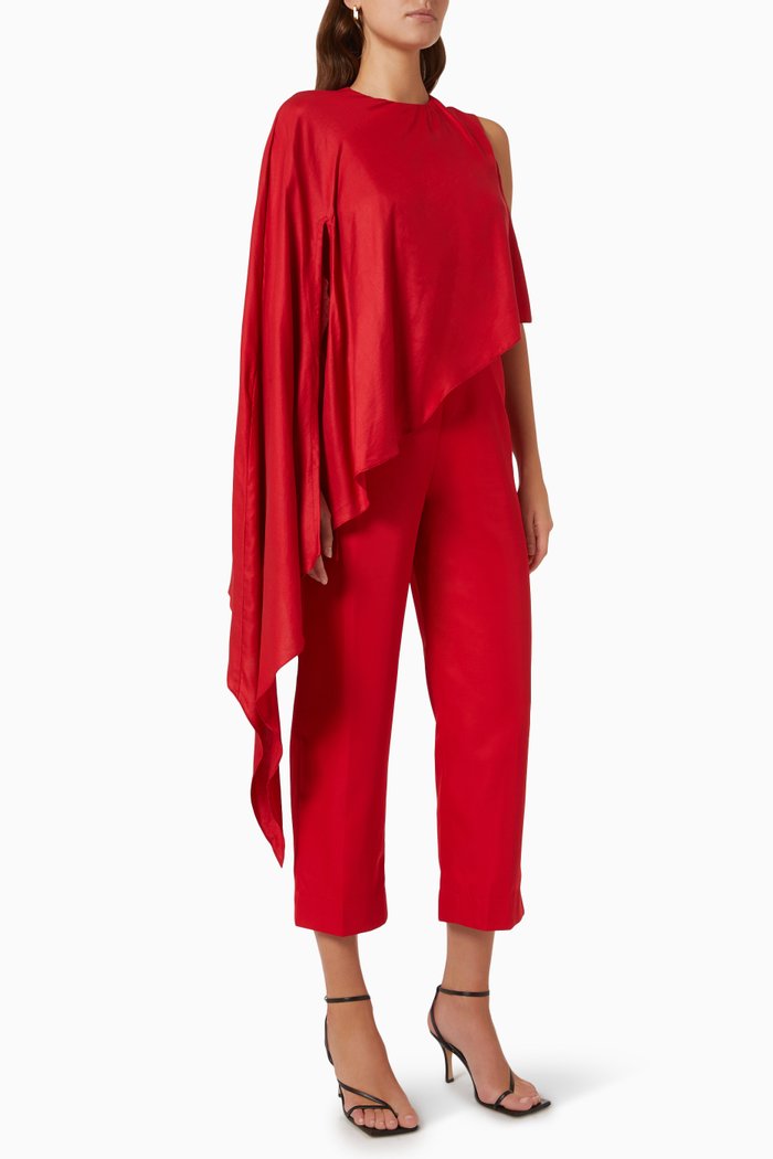 

Lucy Jumpsuit in Terry Rayon, Red
