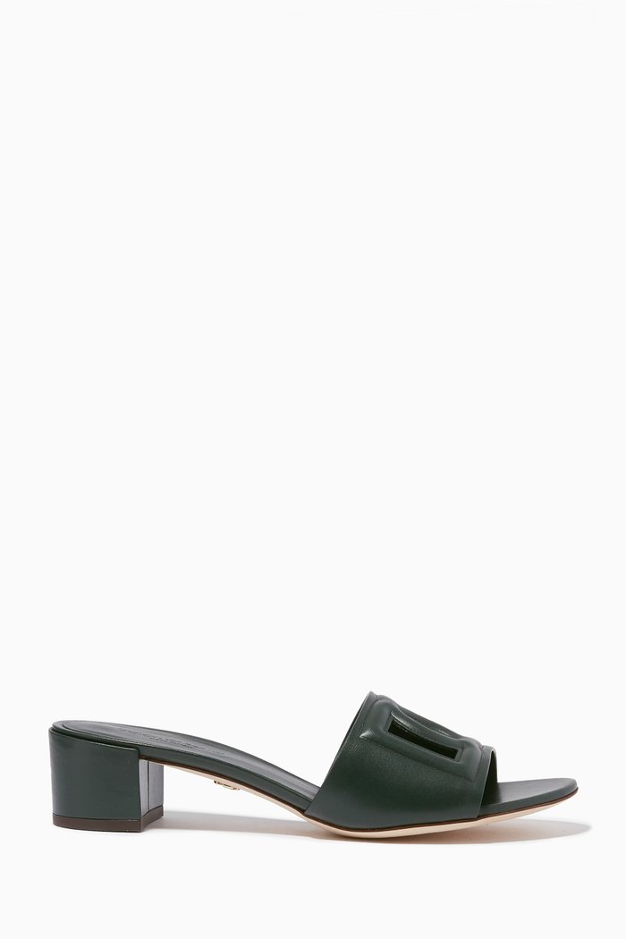 

DG Millennials Mules in Leather, Green