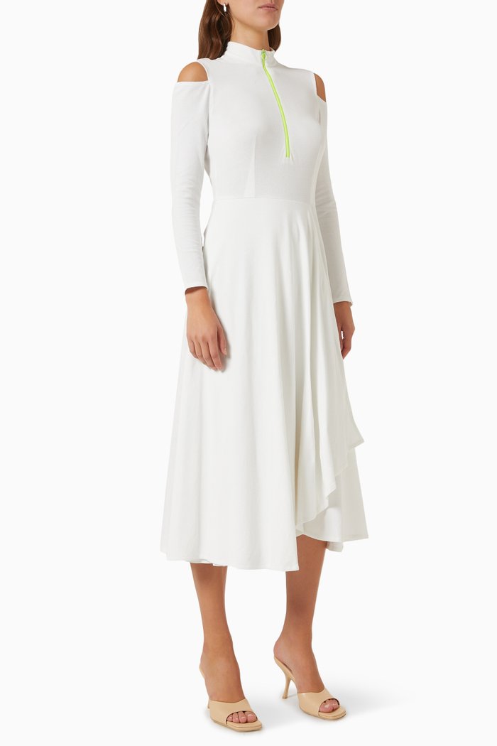 

Thierry Dress in Cotton Pique Knit, Neutral
