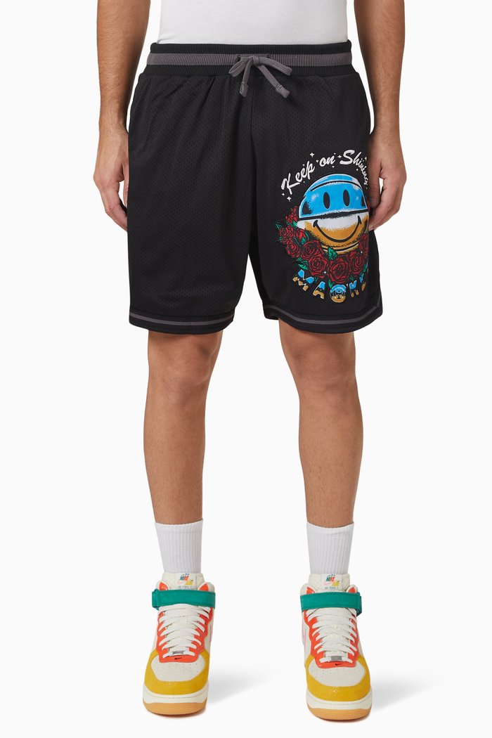 

Smiley Shorts in Mesh, Black