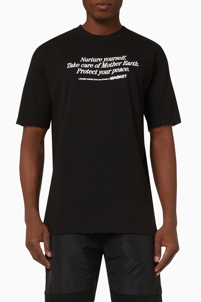 

Nurture Yourself T-shirt in Cotton, Black