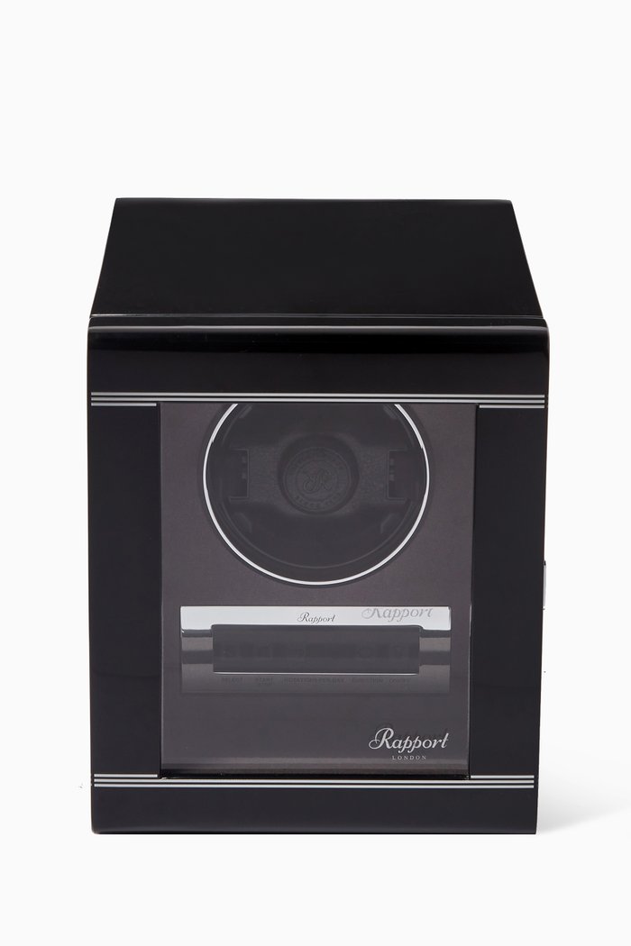 

Formula Single Watch Winder in Lacquered Wood, Black