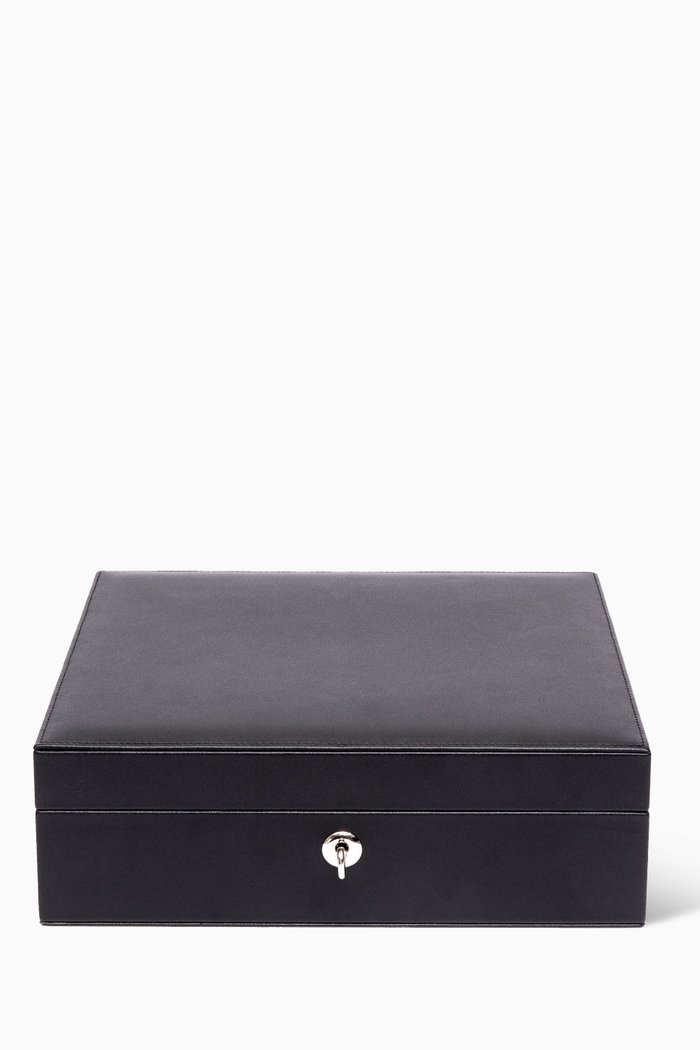 

Vantage 8 Watch Collectors Box in Smooth Leather, Black