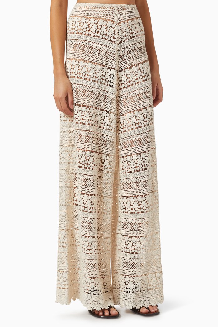 

Reese Crochet Pants in Cotton Macramé, Neutral