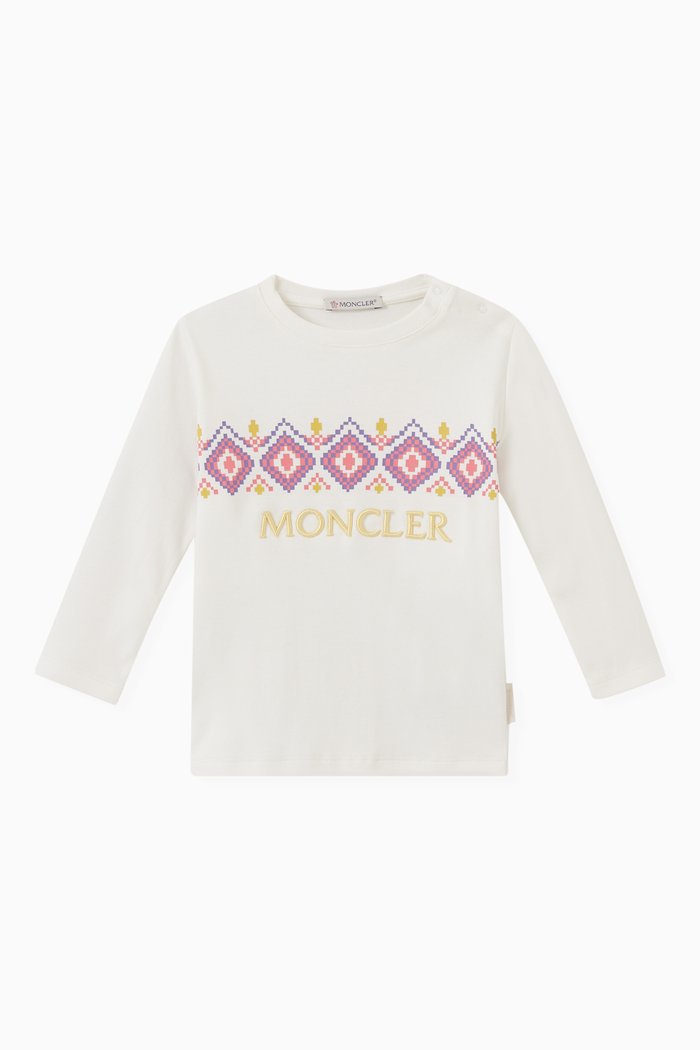 

Diamond-print Logo T-shirt in Cotton, Neutral