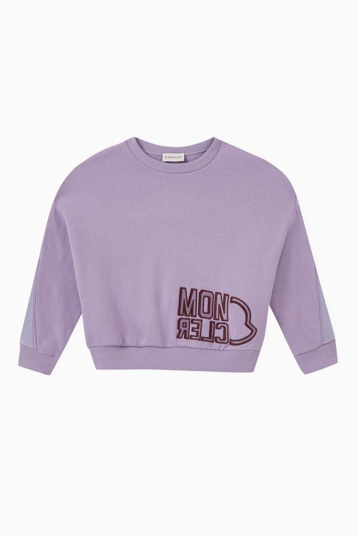 

Logo-print Sweatshirt in Cotton, Purple