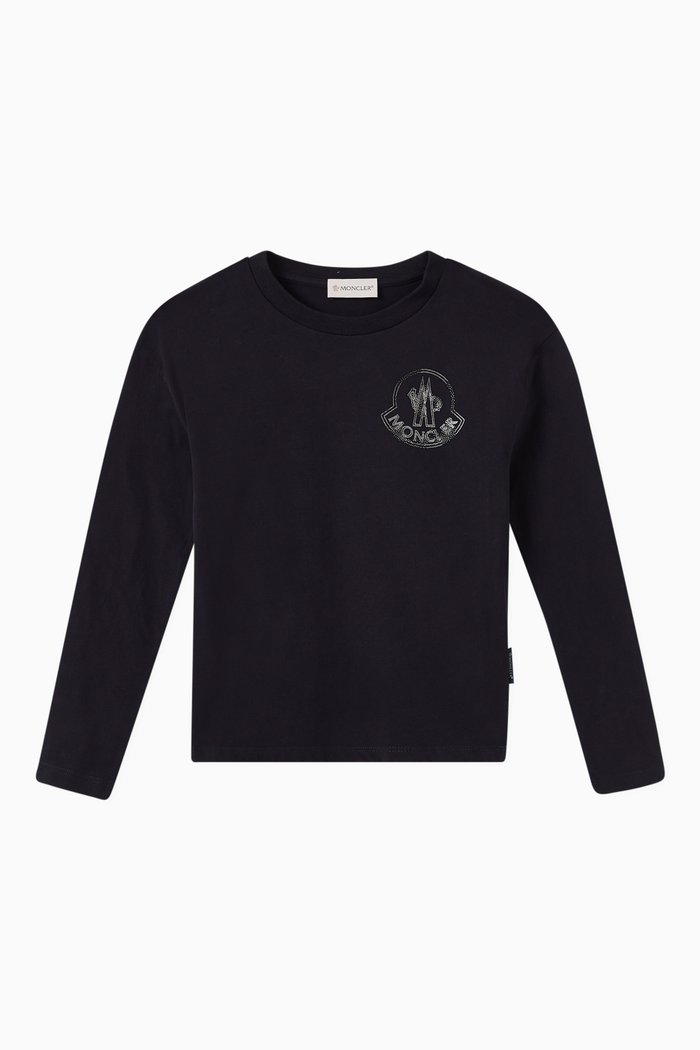 

Logo Long-sleeve T-shirt in Cotton, Blue