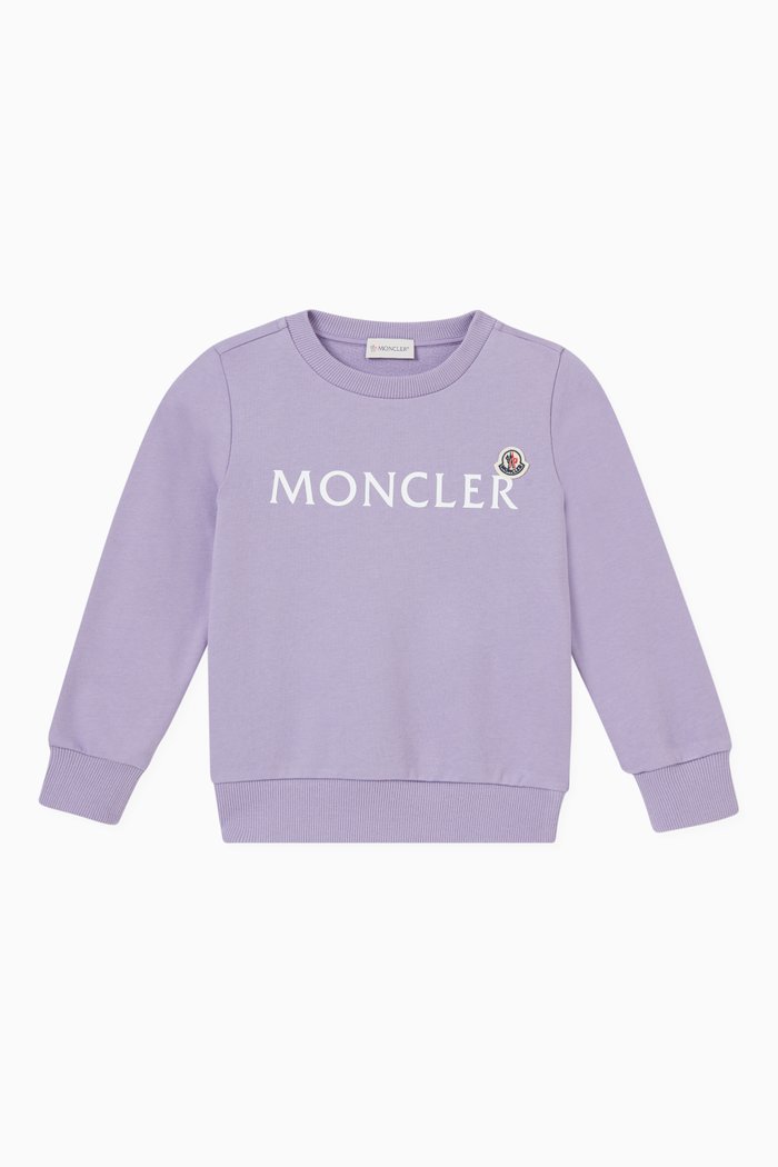 Logo Sweatshirt in Cotton, Purple