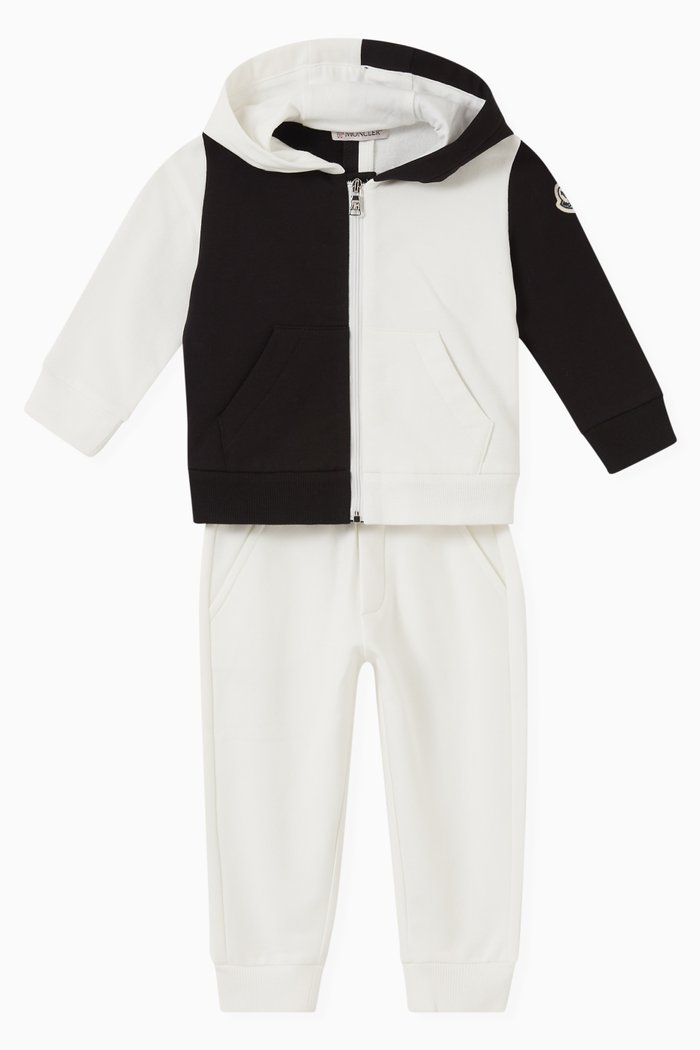 

Colour-block Hoodie and Sweatpants, Set of Two, Neutral