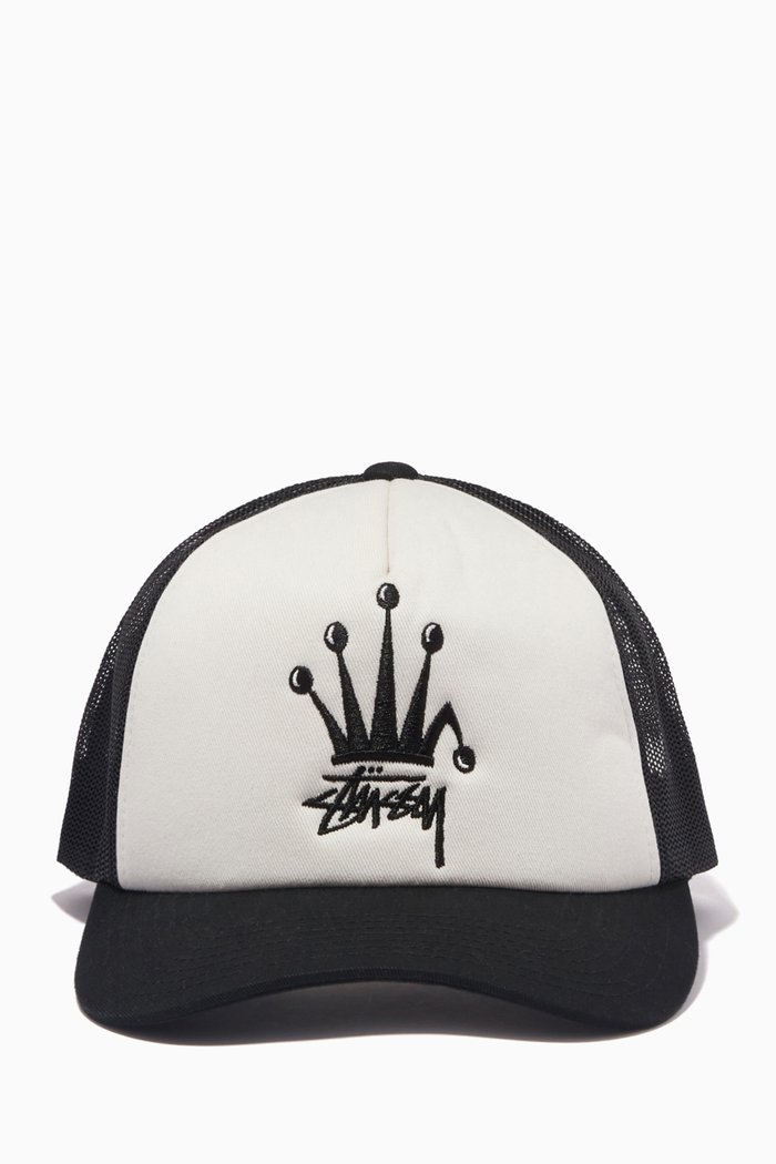 

Crown Stock Trucker Cap in Cotton, Black