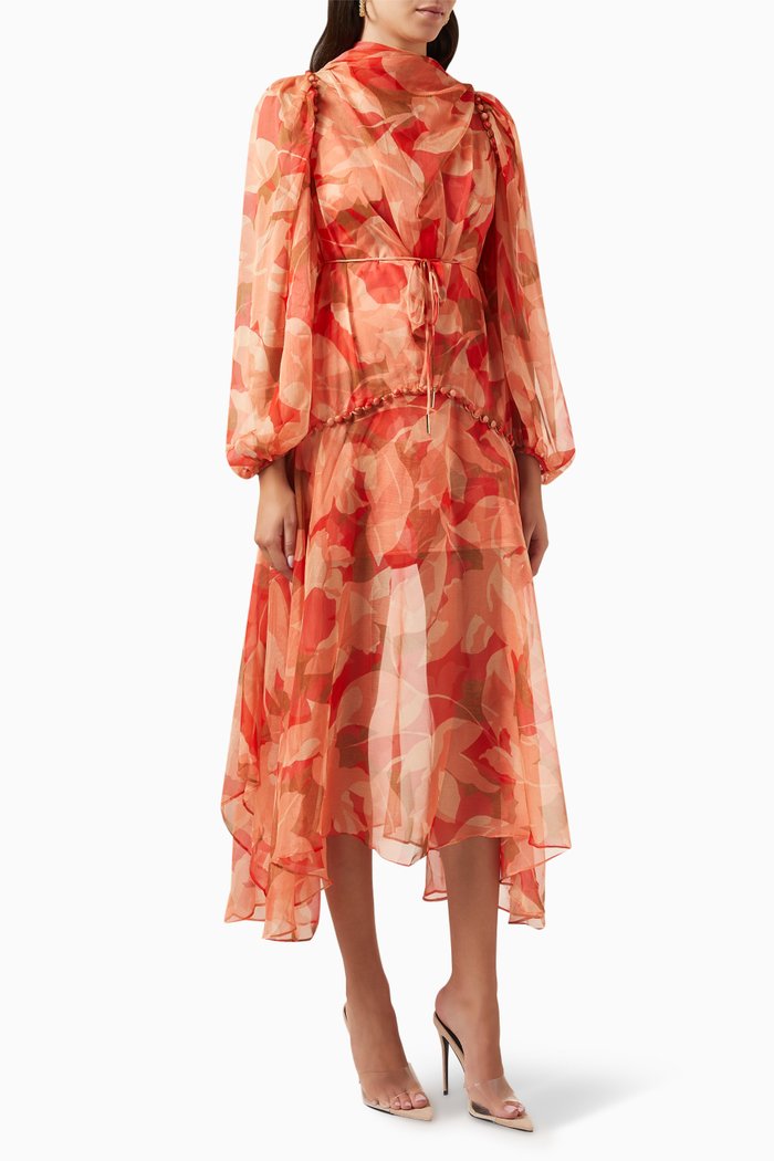 

Cedar Printed Dress, Orange