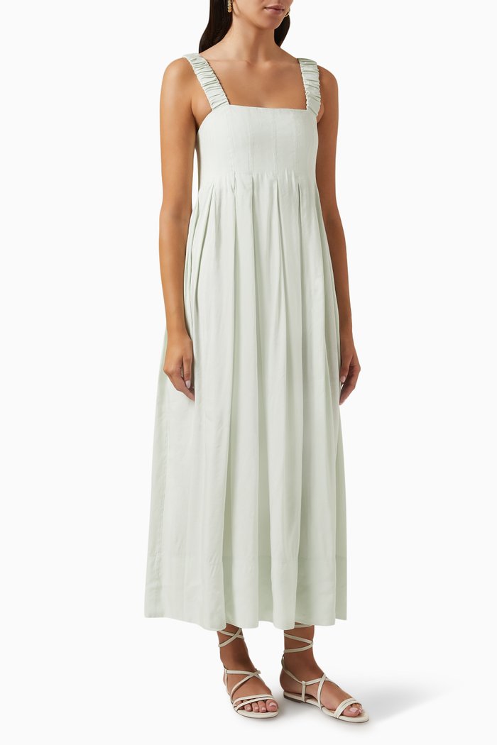 

Exeter Dress in Linen, Green