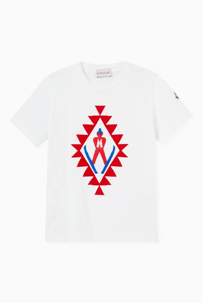 

Pattern Logo Print T-shirt in Cotton, White