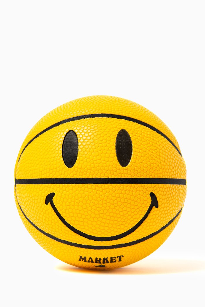 

Smiley Mini Basketball in Rubber, Yellow