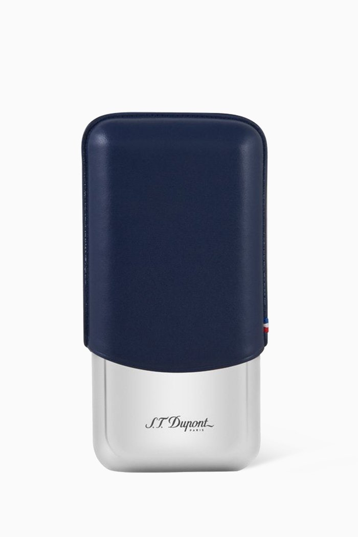 

Triple Cigar Case, Blue