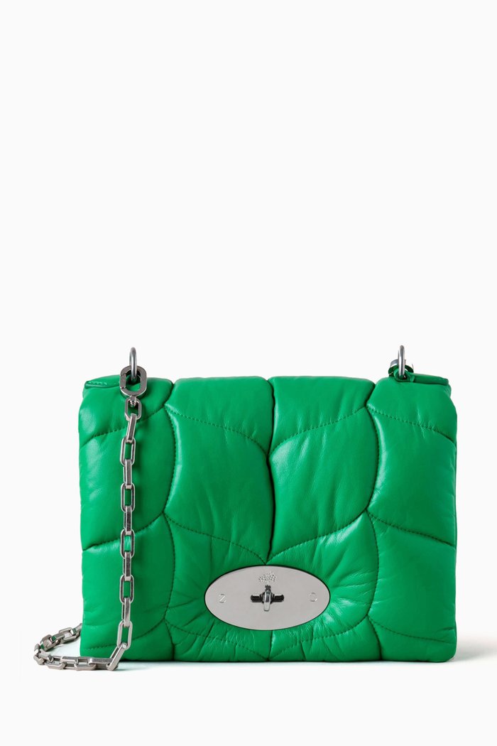 Little Softie Shoulder Bag in Quilted Nappa, Green